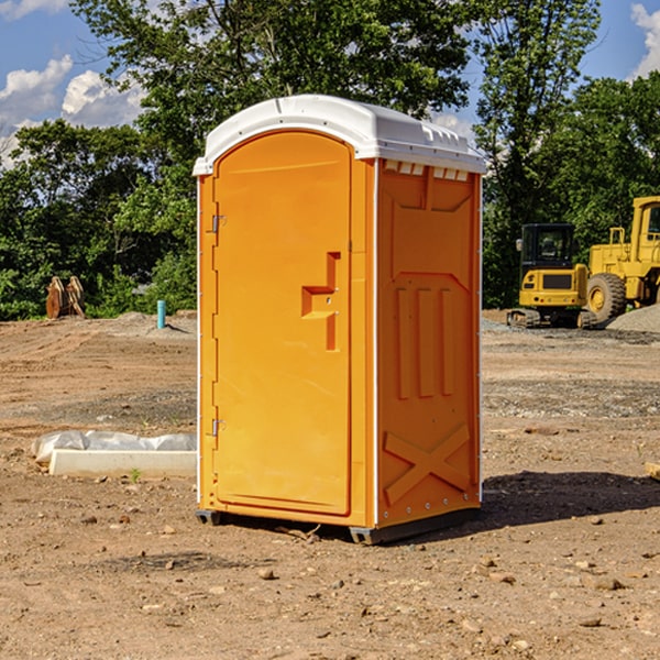 can i customize the exterior of the porta potties with my event logo or branding in North Newton